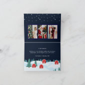 Remerciements Carte de Noël Russe blanc (Intérieur)