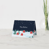 Remerciements Carte de Noël Russe blanc (Devant)