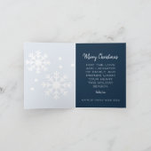 Remerciements Carte de Noël Rustic Snowy de la Marine (Intérieur)