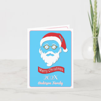 Remerciements Carte de Noël style Hipster père Noël