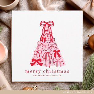 Remerciements Carte de Noël unique et joyeuse sans photo