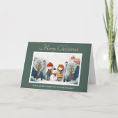 Remerciements Carte de Noël Whimsical avec conception de papier  (Devant)