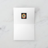 Remerciements Carte de note à fleurs florales d'Aqua Peach Or (Intérieur)