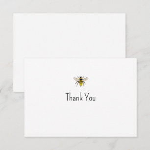 Remerciements Carte de note abeille à l'aquarelle