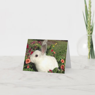 Remerciements Carte de note adorable de lapin