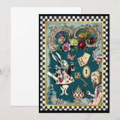 Remerciements Carte de note Alice in Wonderland (Devant / Derrière)