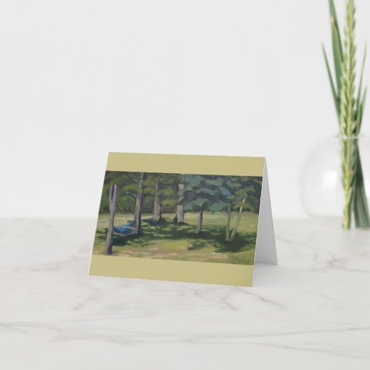 Remerciements Carte de note Arative Blue Hammock (Devant)