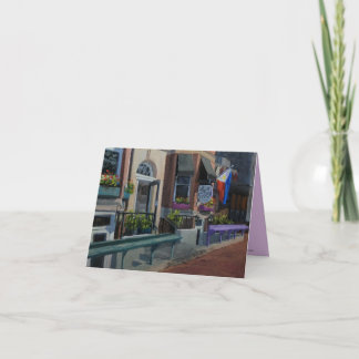 Remerciements Carte de note avec motif violet