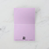 Remerciements Carte de note avec motif violet (Intérieur)