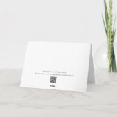 Remerciements Carte de note blanche Hydrangea en floraison (Dos)