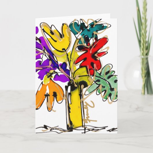 Remerciements Carte de note blanche Lovitude Blooms Wisdome Bloo (Devant)