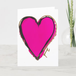 Remerciements Carte de note blanche Lovitude Coeur rose