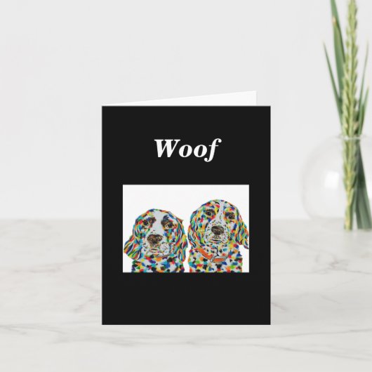 Remerciements Carte de note blanche pour chien espagnol Springer (Devant)