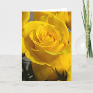Remerciements Carte de note blanche rose jaune