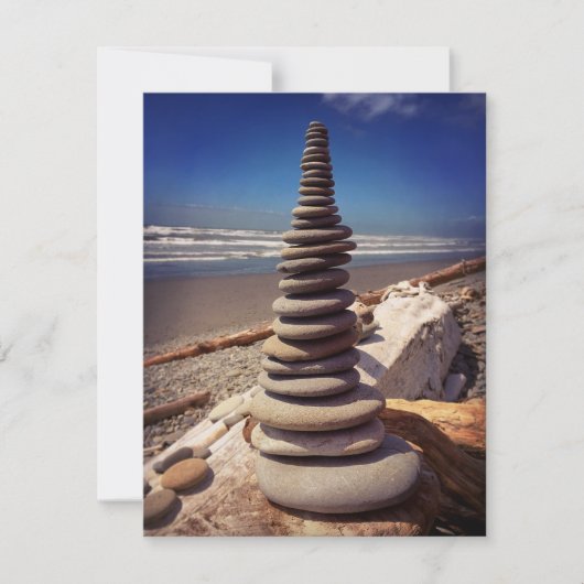 Remerciements Carte de note Cairn Stacked Rocks (Devant)