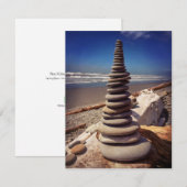 Remerciements Carte de note Cairn Stacked Rocks (Devant / Derrière)