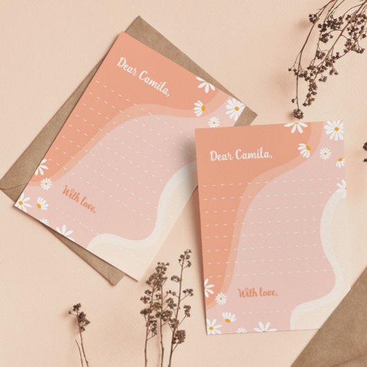 Remerciements Carte de note capsule temporelle Groovy Daisy