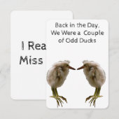 Remerciements Carte de note de canard étrange (Devant / Derrière)