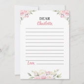 Remerciements Carte de note de capsule temporelle de fille flora (Devant)