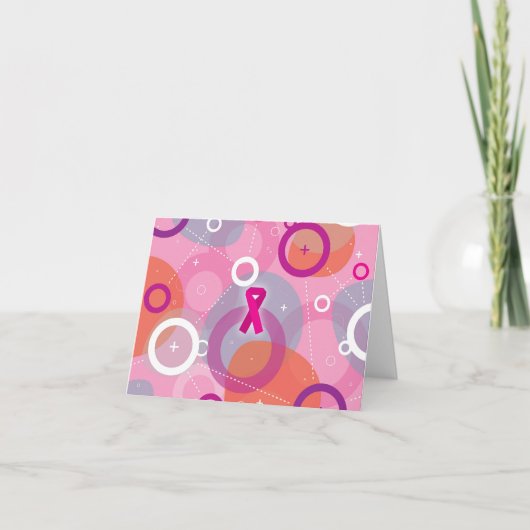 Remerciements Carte de note de conscience de cancer du sein (Devant)