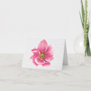 Remerciements Carte de note de couleur rose Primrose