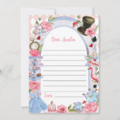 Remerciements Carte de note de la capsule de temps Alice au pays (Devant)