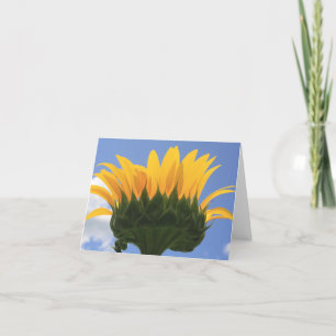 Remerciements Carte de note de la Couronne fleur de tournesol