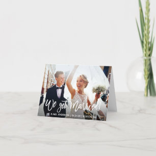 Remerciements Carte de note de mariage à l'écriture moderne au p