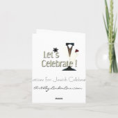 Remerciements Carte de note de nom hébreu personnalisée (Dos)