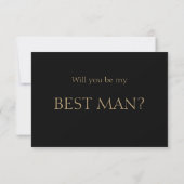 Remerciements Carte de note de proposition de Best Man Groom (Dos)