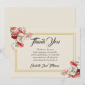 Remerciements Carte de note de remerciement funéraire| Poppies (Devant / Derrière)