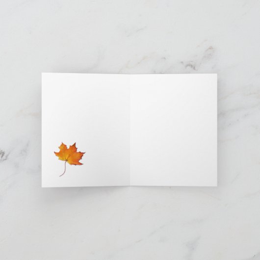 Remerciements Carte de note de remerciement Maple Leaf (Intérieur)