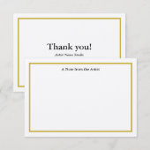 Remerciements Carte de note de remerciement personnalisée pour l (Devant / Derrière)