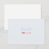 Remerciements Carte de note de sortie de la flèche d'aquarelle (Devant / Derrière)