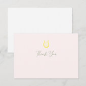 Remerciements Carte de note de sortie de la Harpe d'aquarelle (Devant / Derrière)