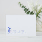 Remerciements Carte de note de sortie Dolphin d'aquarelle (Debout devant)