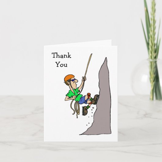 Remerciements Carte de note d'escalade de rocher (Devant)