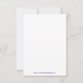 Remerciements Carte de note d'impression Rainbow Hearts Art (Dos)