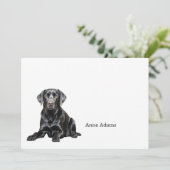Remerciements Carte de note du retriever Labrador noir (Debout devant)