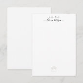 Remerciements Carte de note empreinte de patte en typographie av (Devant / Derrière)