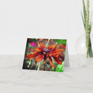 Remerciements Carte de note en noir orange Susan Flower Blair