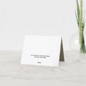 Remerciements Carte de note faite sur commande personnalisée de (Dos)