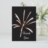 Remerciements Carte de note Fireworks Flat Thank you (Debout devant)