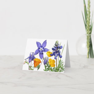 Remerciements Carte de note fleur sauvage