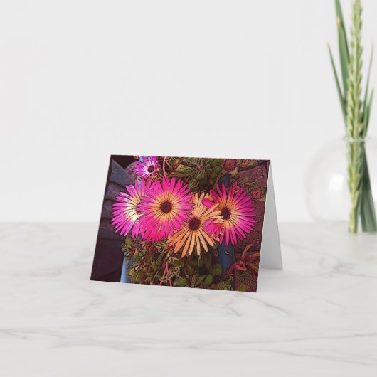 Remerciements Carte de note Gerbera Daisies (Devant)