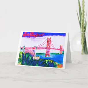 Remerciements Carte de note Golden Gate Bridge<Blank Inside>