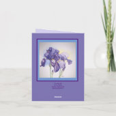 Remerciements Carte de note Iris (Dos)