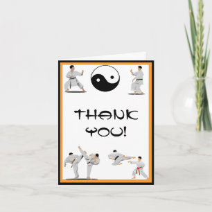 Remerciements Carte de note Karate Thank You