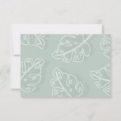 Remerciements Carte de note Monogramme minimale pour feuille Mon (Dos)