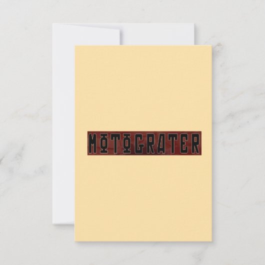 Remerciements Carte de note MOTOGRATER (Devant)